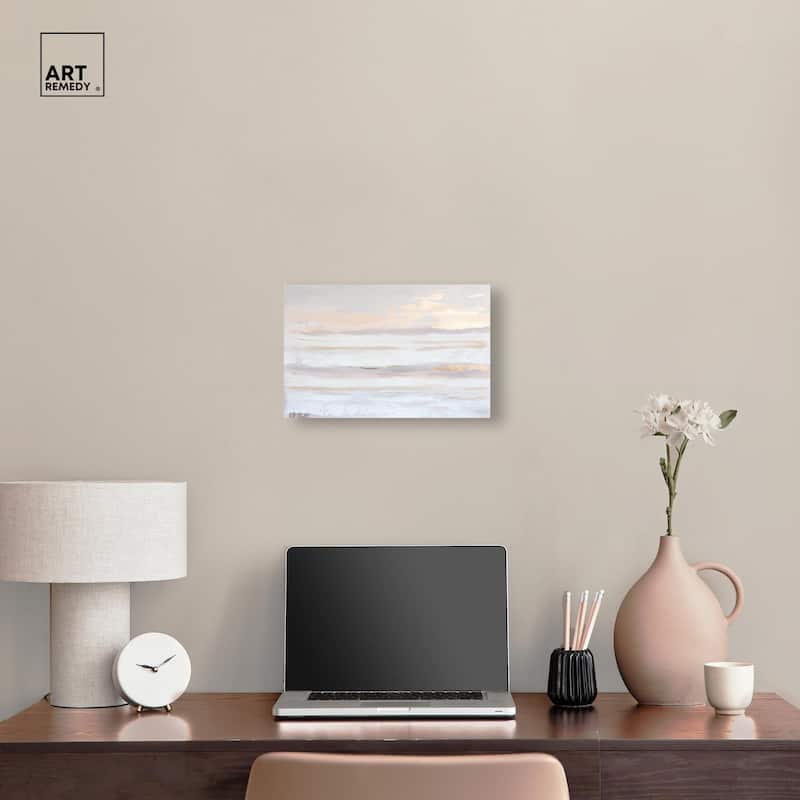 Gilded Dawn Canvas by Art Remedy, Gallery Wrapped