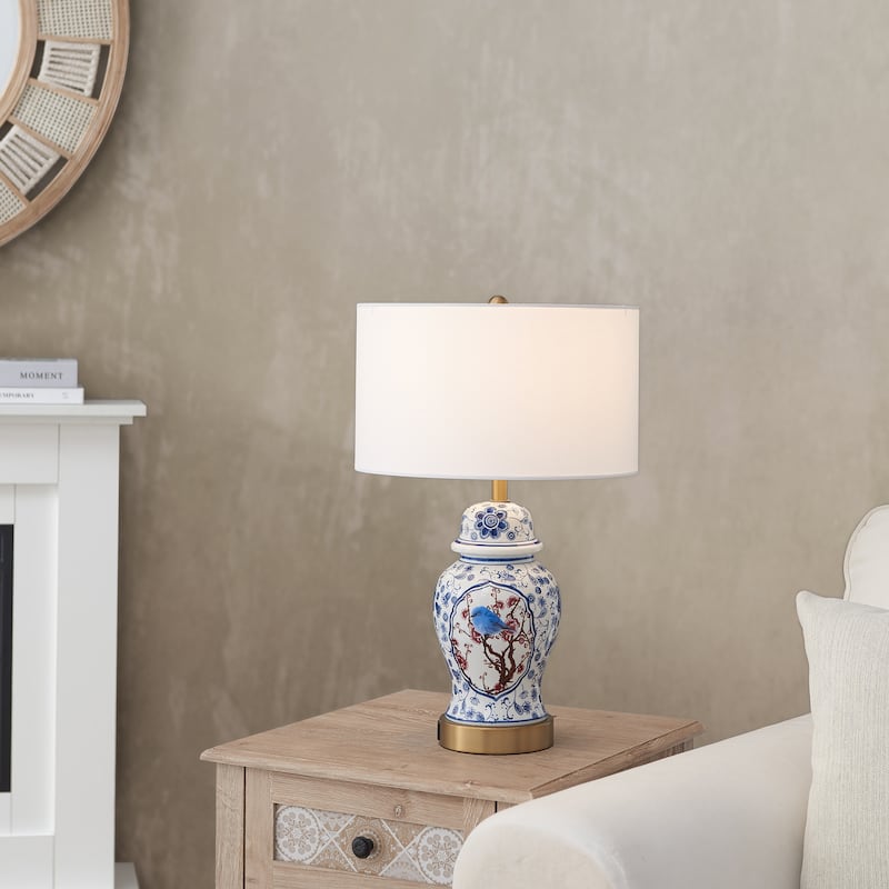 Acroma 2-set LED Dimmable Chinoiserie Table Lamp Blue&White - Set of 2