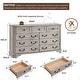 preview thumbnail 101 of 102, Farmhouse Drawers Dresser, Wood Chest of Drawers, Dressers Organizer