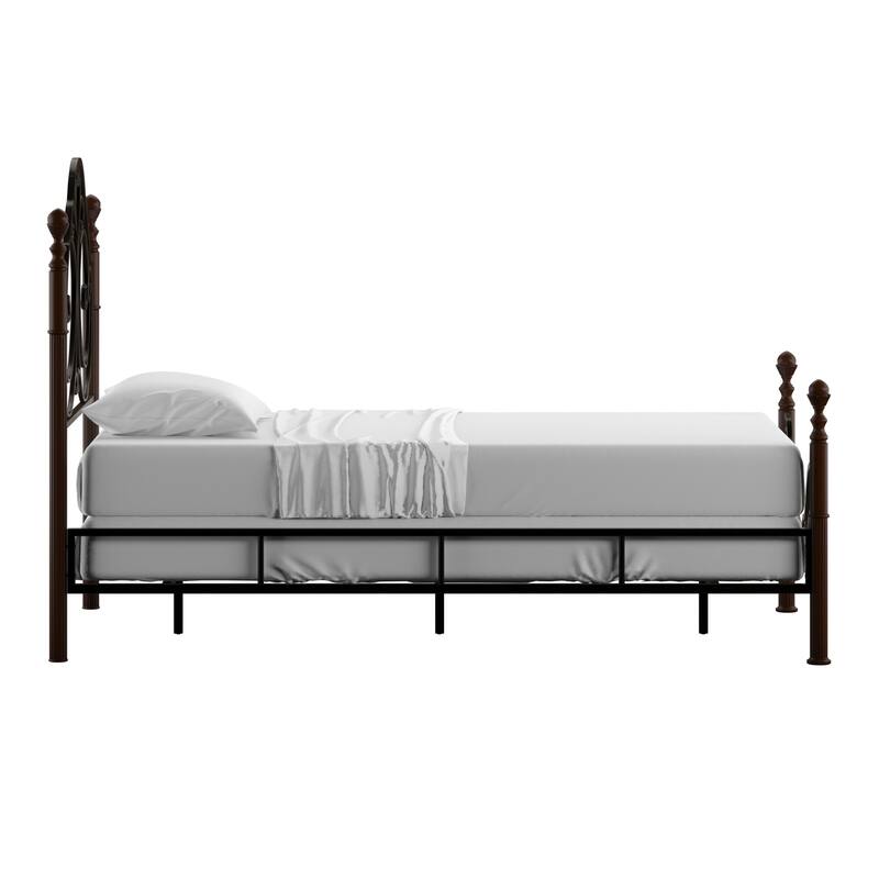 LeAnn Graceful Scroll Bronze Finish Iron Bed by iNSPIRE Q Classic