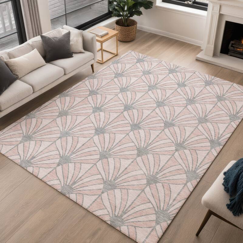 Machine Washable Indoor/ Outdoor Casual Kim Chantille Rug