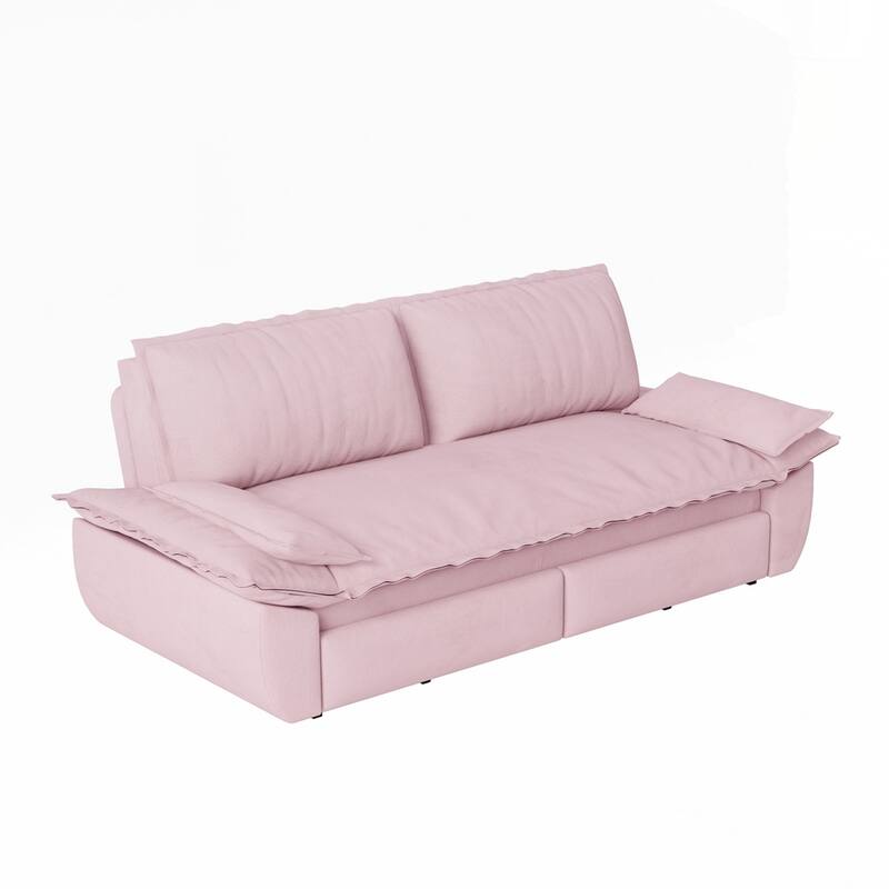 Convertible Sleeper Sofa Multi-Functional Velvet Loveseat Bed