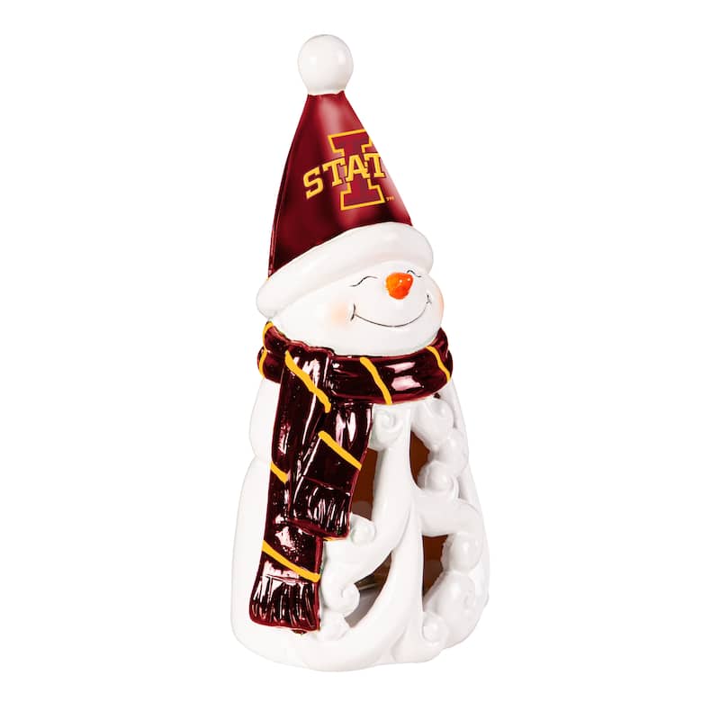 Iowa State University Snowman LED Garden Statuary, 8"