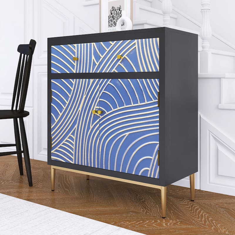 Accent Cabinet with 2 Doors,1 Drawer and Adjustable Shelf