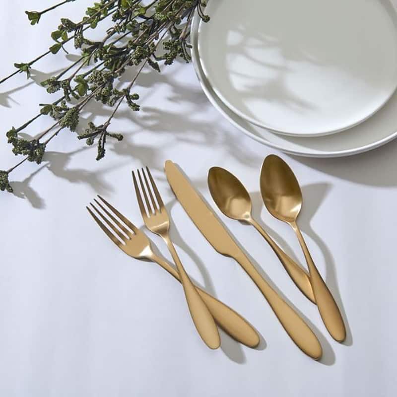 Ornative Amadea 18/0 Stainless Steel 20 Pieces Flatware Set - 10.63" H x 6.69" W x 2.76" D