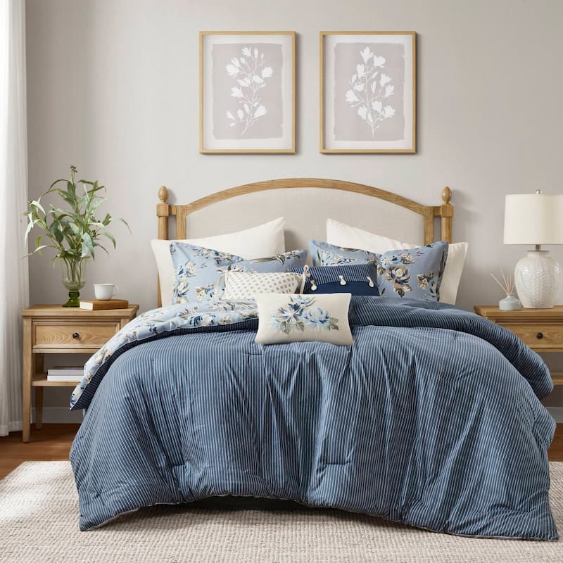 Madison Park Salara 7 Piece Vintage Floral Comforter Set