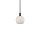 Option Matte Black / White Glass with White Rope