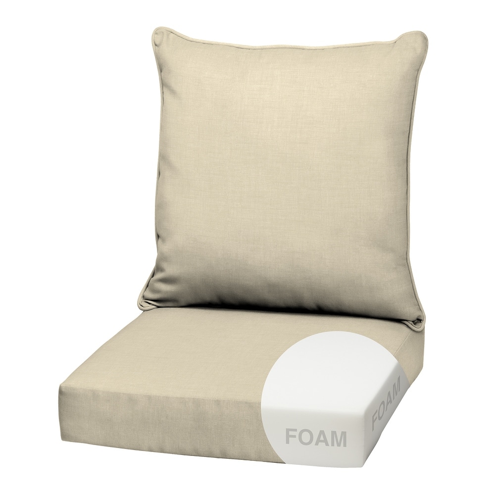ARDEN Outdoor Foam Deep Seat Cushion Set, 22 in x 24 in