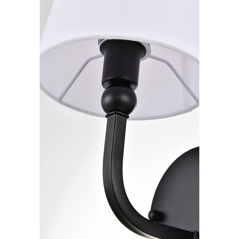Cole 1 Light Black and Clear Bath Sconce