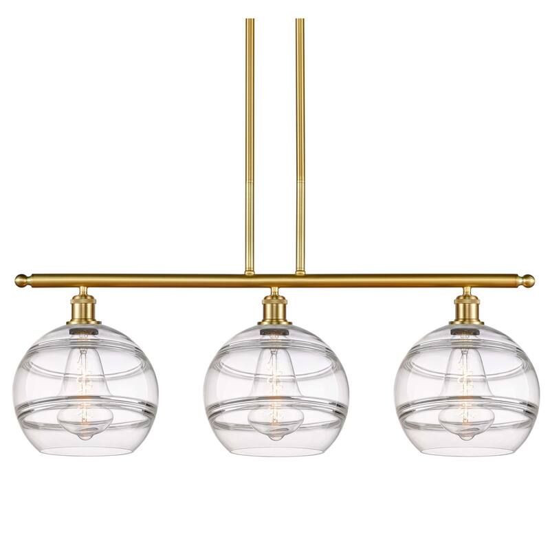 Innovations Lighting 516-3I-13-37 Rochester Pendant Rochester 3 Light - Satin Gold / Clear