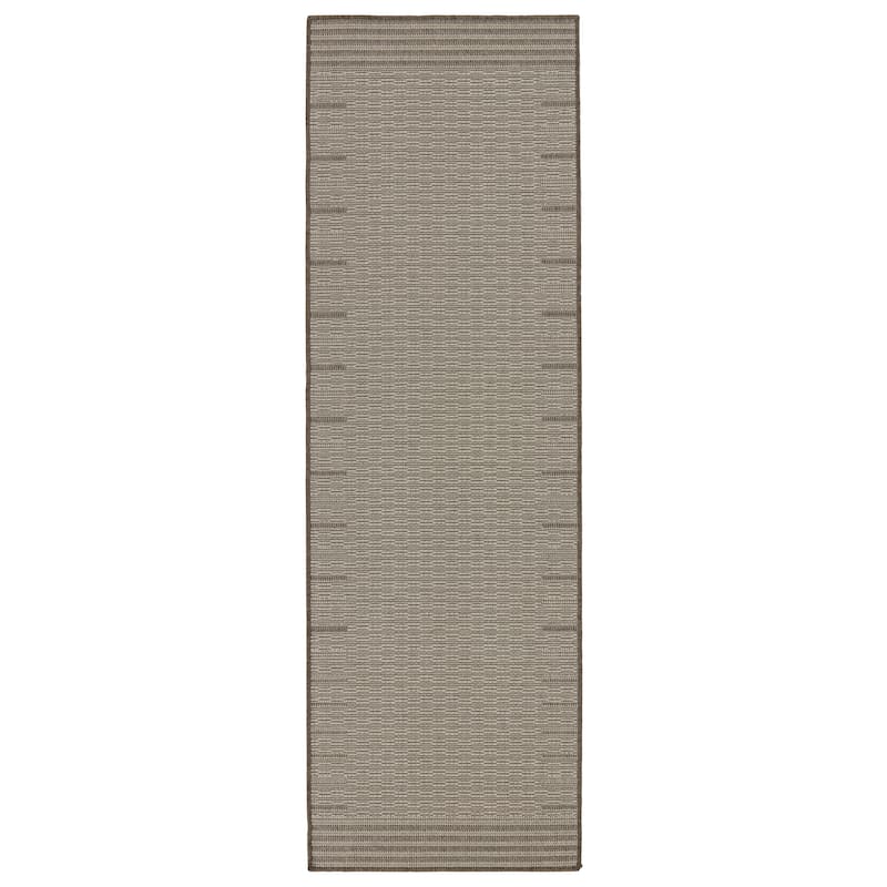 Poerava Indoor/ Outdoor Border Area Rug