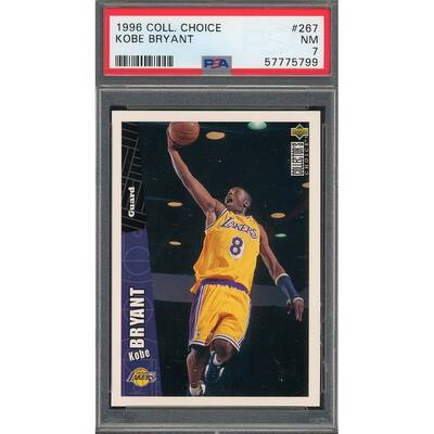 Kobe Bryant 1996 Upper Deck Collectors Choice Rookie Card #267 Graded PSA 7 - 8'6" x 11'6"