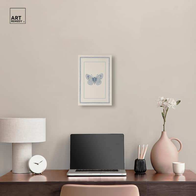 Blue Butterfly I Canvas by Art Remedy, Gallery Wrapped