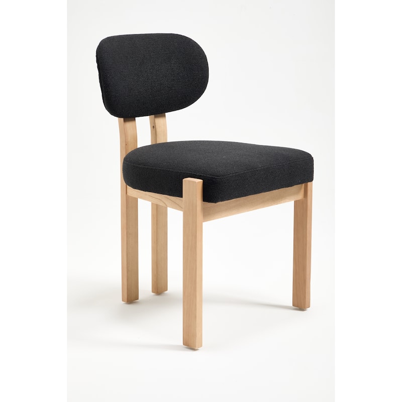 Wooden Dining Chairs Set of 2, Modern Fabric Upholstered Dining Room Chair Kitchen Chairs, Farmhouse Dinner Chair for Kitchen