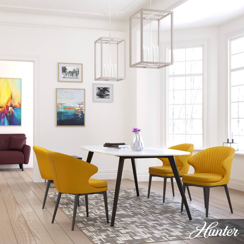 Hunter Squire Manor Pendant - Foyer, Island, Dining Room - Candle, Cage, Modern Farmhouse, Lantern