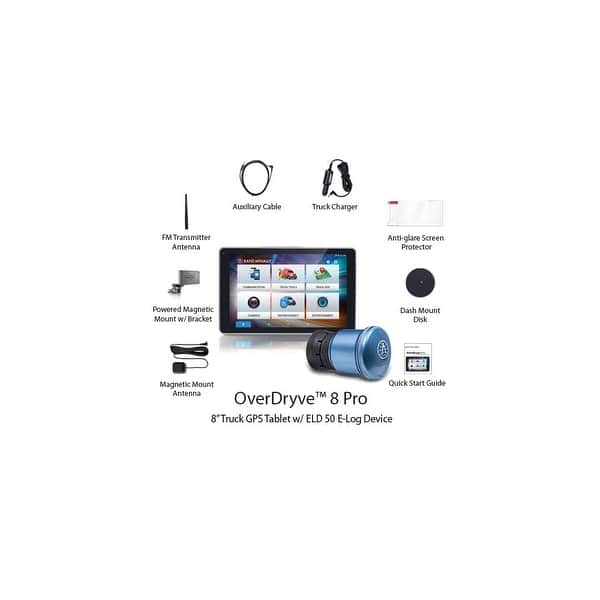 Shop Refurbished Rand Mcnally Overdryve 8 Pro With Inbuilt Dashcam Truck Gps Plus Tablet With Eld 51 Black Overstock 27886711