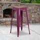 preview thumbnail 6 of 7, 30" High Backless Barstool with Square Wood Seat Purple