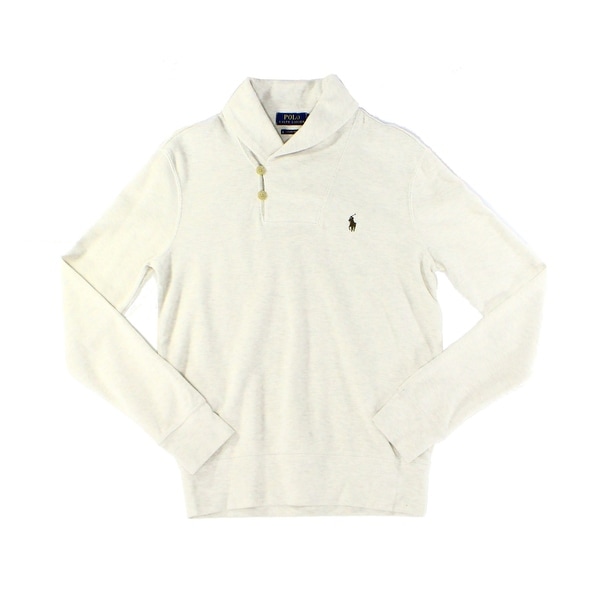 Polo Ralph Lauren NEW Beige Mens Size XL Shawl-Collar Henley Sweater