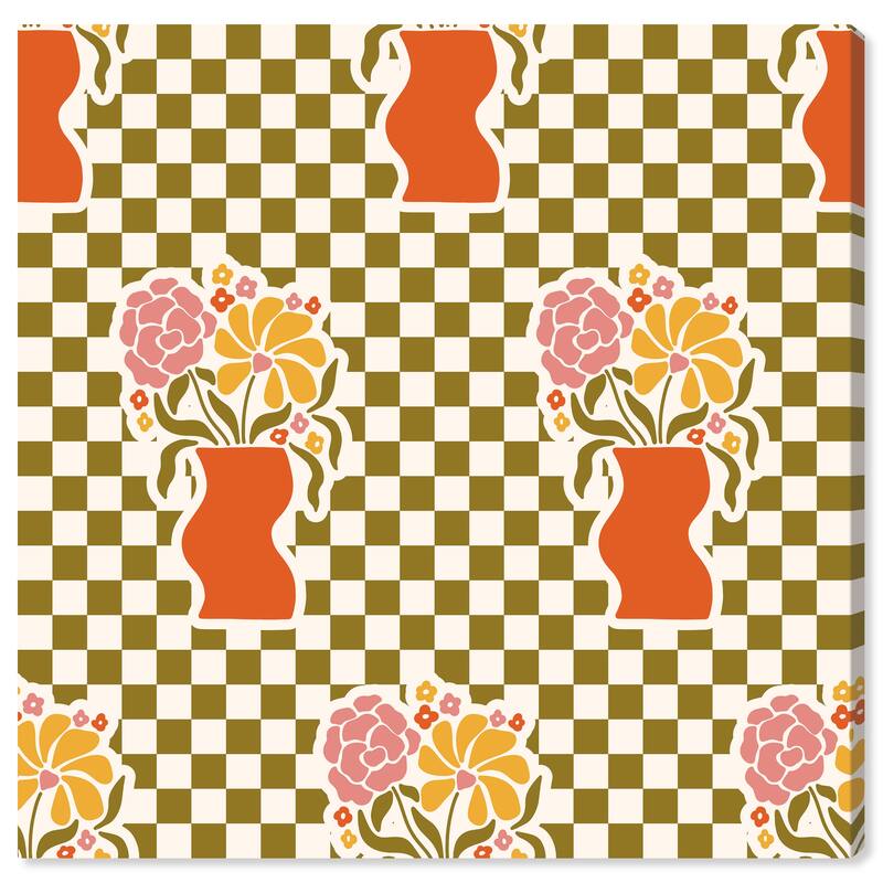 Wynwood Studio Canvas Floral and Botanical Kitchen s Tablecloth Orange Modern & Contemporary Wall Art Canvas Print - 20 x 20