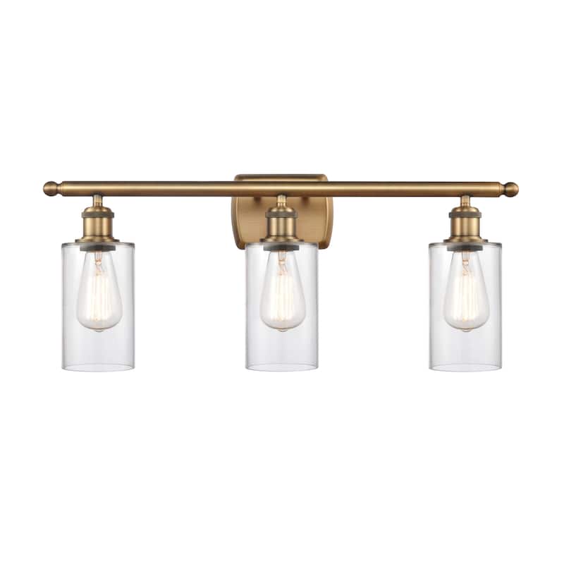 Innovations Lighting 516-3W-12-26 Clymer Vanity Clymer 3 Light 26" - Clear / Brushed Brass