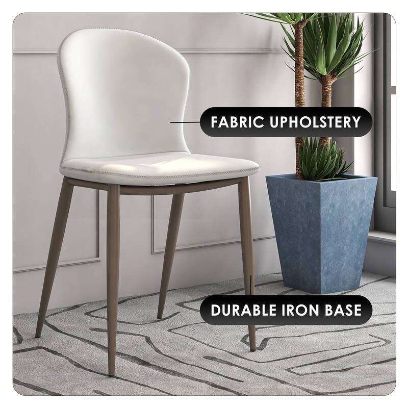 Mosaic Modern Upholstered in Fabric Dining Chair With Metal Legs Set of 4