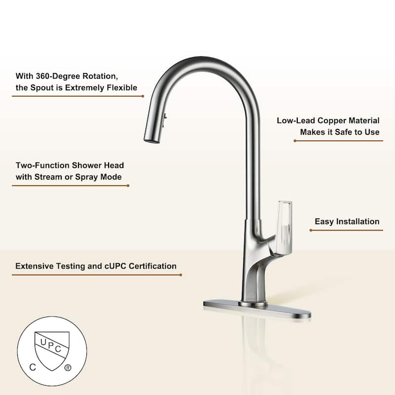 Kitchen Sink Faucet Single-Handle Pull-Out Sprayer Kitchen Faucet