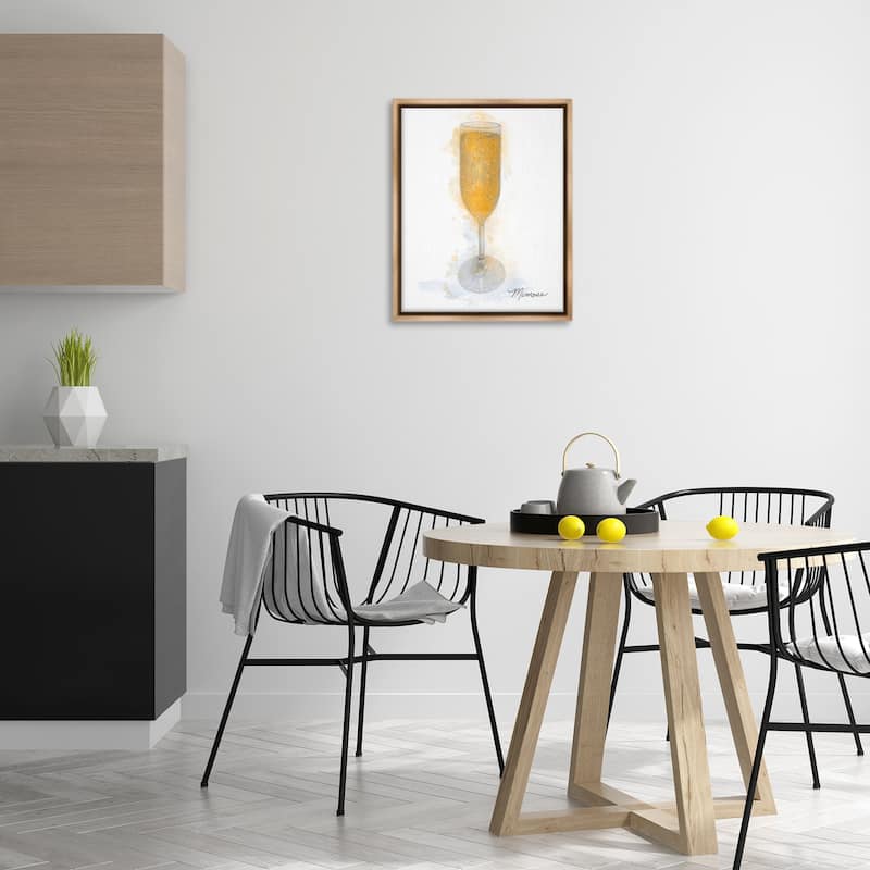Stupell Gleaming Mimosa Glass Framed Floater Canvas Wall Art Design By Matthew Piotrowicz