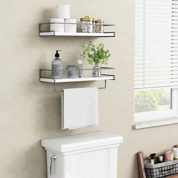 Decorative Wall Shelves Set of 2 for Bathroom with Towel Bar On Sale Bed Bath Beyond 38436954