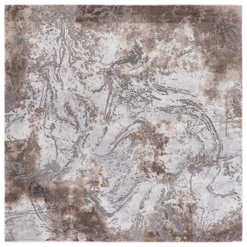 SAFAVIEH Craft Cupertina Modern & Contemporary Rug - 6'7" Square - Grey/Taupe
