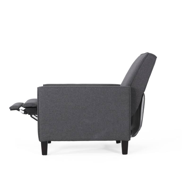 Roomfitters Fabric Push Back Chair for Elegant Home Decor, Navy Blue