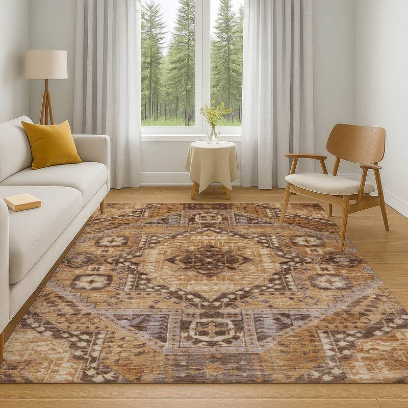 Premium Washable Super Soft Traditional Global Mayfield Rug