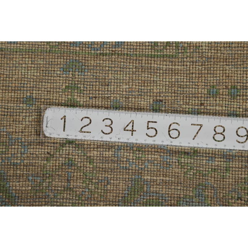 Floral Oushak Turkish Area Rug Hand-Knotted Vegetable Dye Wool Carpet - 7'11"x 9'11"