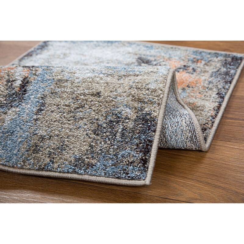 Marina Collection Abstract Multicolor Area Rug