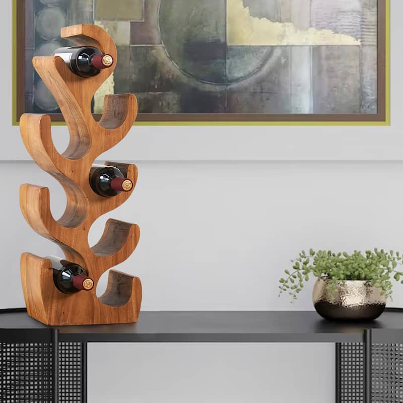 Greenage Suarwood Tree Shaped Wine Rack Freestanding Wine Storage