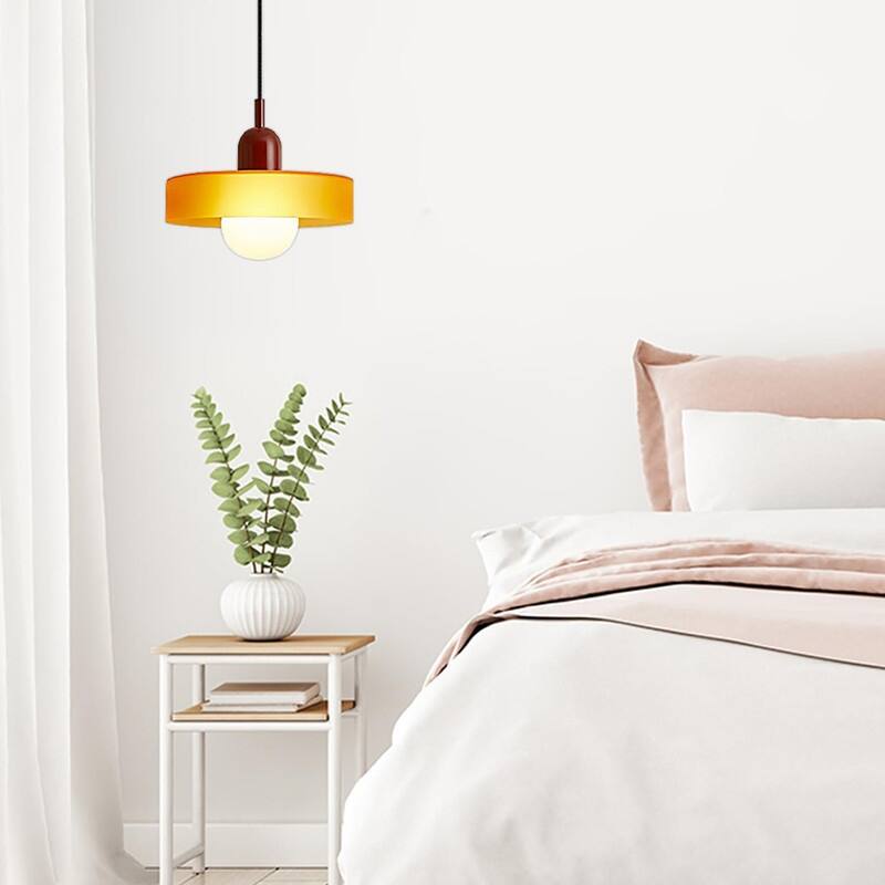 Modern hanging light orange&wine kitchen island light glass pendant light - N/A