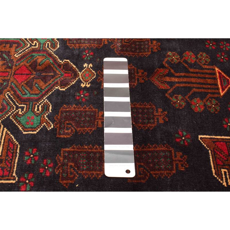 ECARPETGALLERY Hand-knotted Teimani Black Wool Rug - 3'7 x 5'10