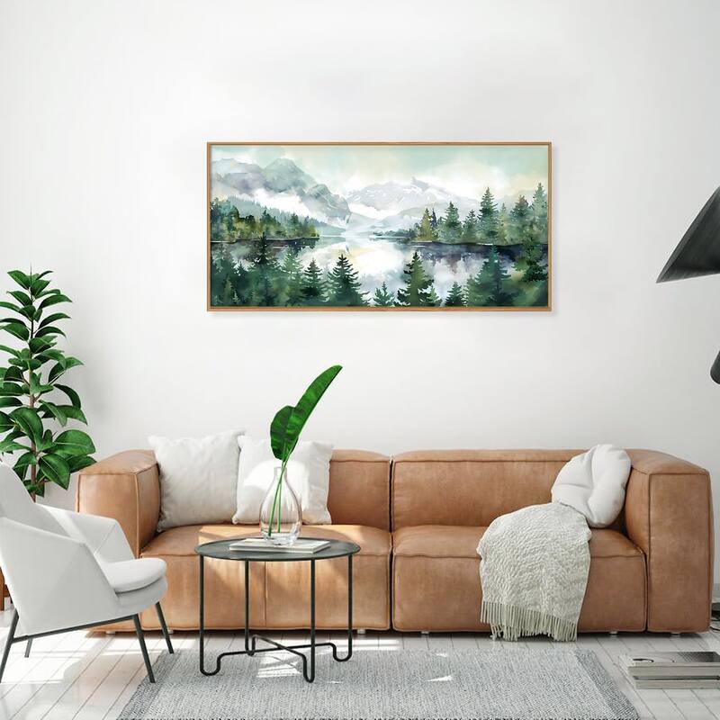 Forest Wall Decor, Nature Green Pines Wall Painting, Forest Wilderness