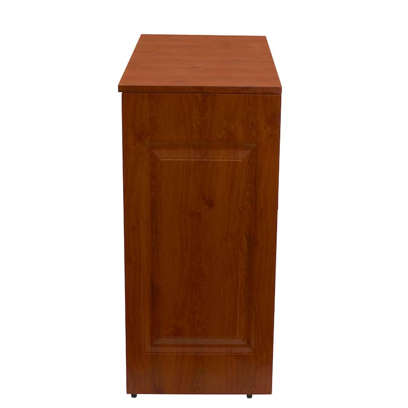 Household Essentials Double Hamper Cabinet, Wood Grain