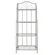 preview thumbnail 37 of 44, SAFAVIEH Amaris Victorian Wrought Iron 4-Tier Outdoor Bakers Rack. - 25 in. W x 15 in. D x 63 in. H