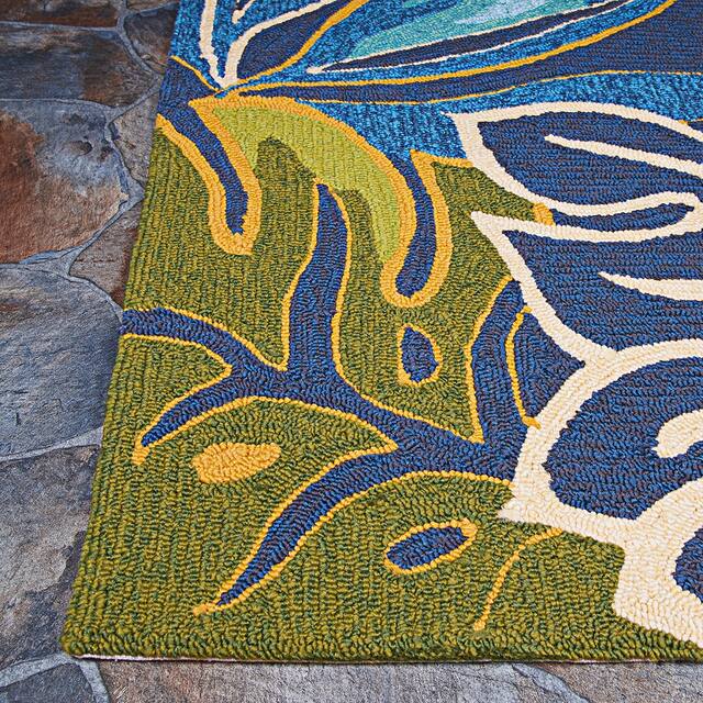 Miami Palms Hand-hooked Botanical Indoor/ Outdoor Area Rug