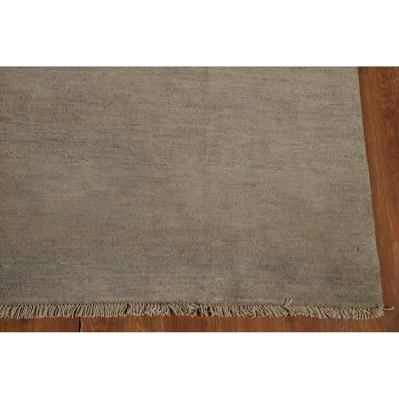 Beige & Gray Gabbeh Oriental Area Rug Handmade Wool Carpet - 5'5" x 7'11"