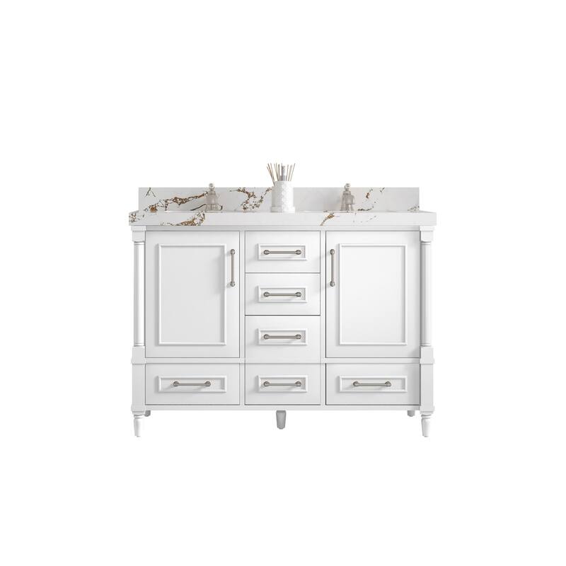 Willow Collections 48 in. W x 22 in. D Aberdeen Double sink Bathroom Vanity with Countertop
