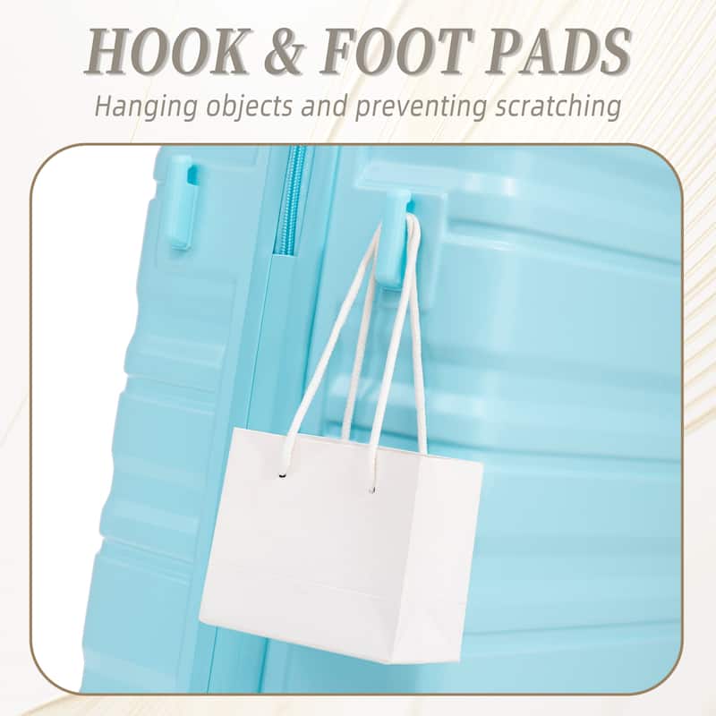 3PCS ABS Carry on Suitcase with Combination Lock