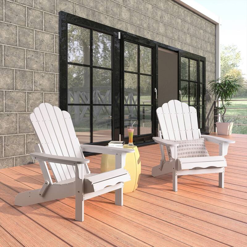 Haven Poly Resin Plastic Folding Adirondack Chair (Set of 2)