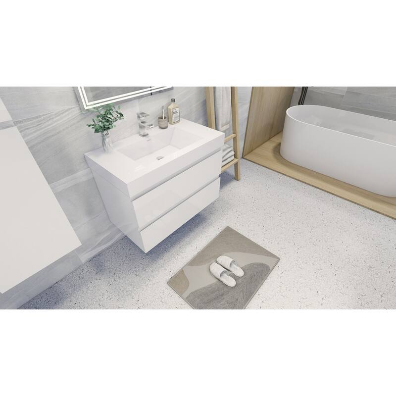 Baillie 36'' Wall-Mounted Vanity with Reinforced Acrylic Sink