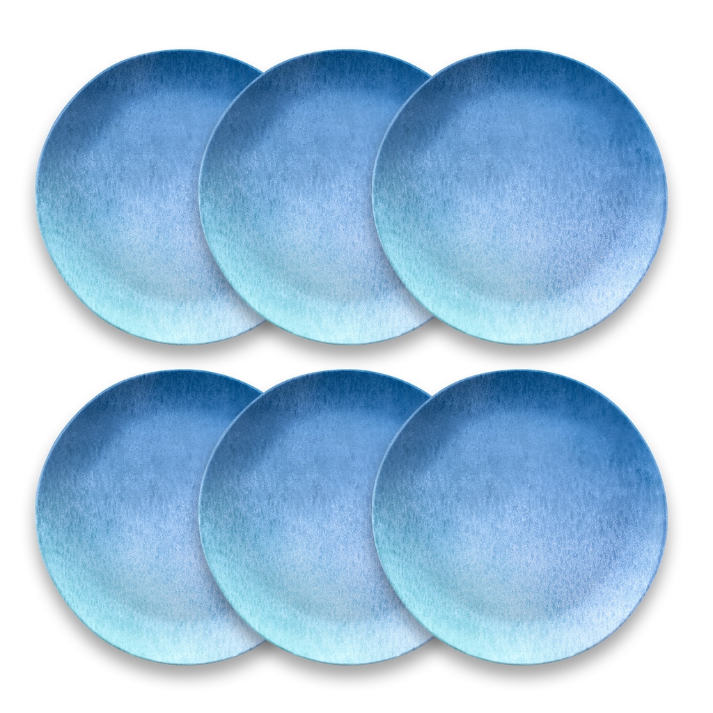 Abode Homewares by TarHong Oceanic Ombre Salad Plate, 8.5", Set of 6