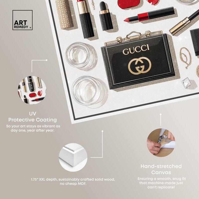 Luxury Makeup Collection II Canvas by Art Remedy