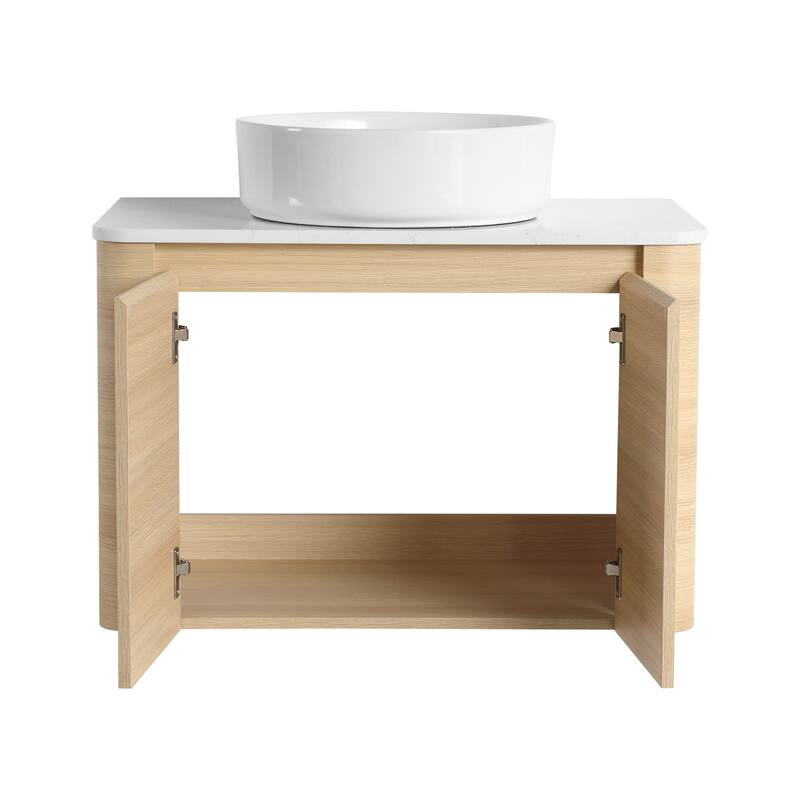 Bathroom Vanity With Sink In 24/30 Inch, Floating Bathroom Vanity With Soft Close Door