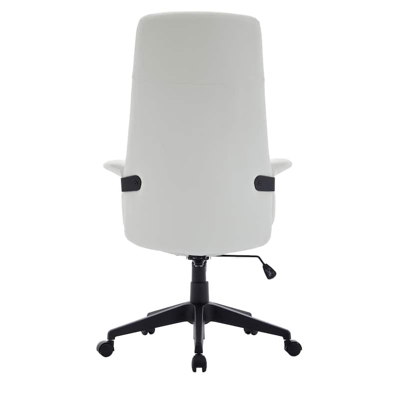 Infini Ergonomic Modern High Back Leather Executive Office Chair with Adjustable Height, Swivel, Padded Armrests & Iron Base