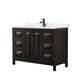 Option Dark Espresso, Black Trim, White Quartz Top